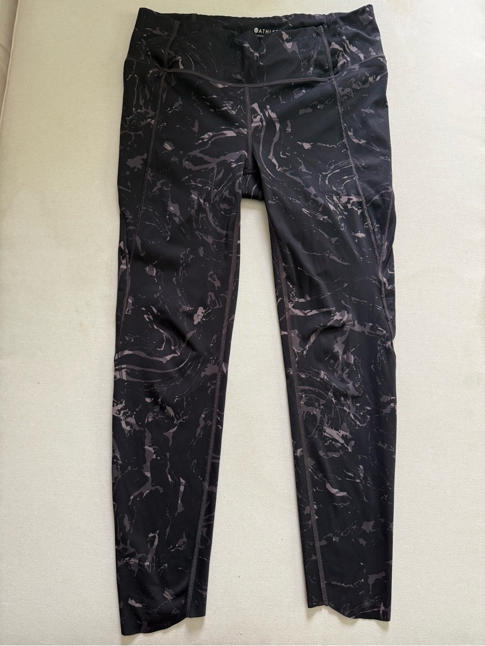 Athleta Marble-Print High-Rise Leggings